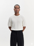 Basic Knit Tee - white