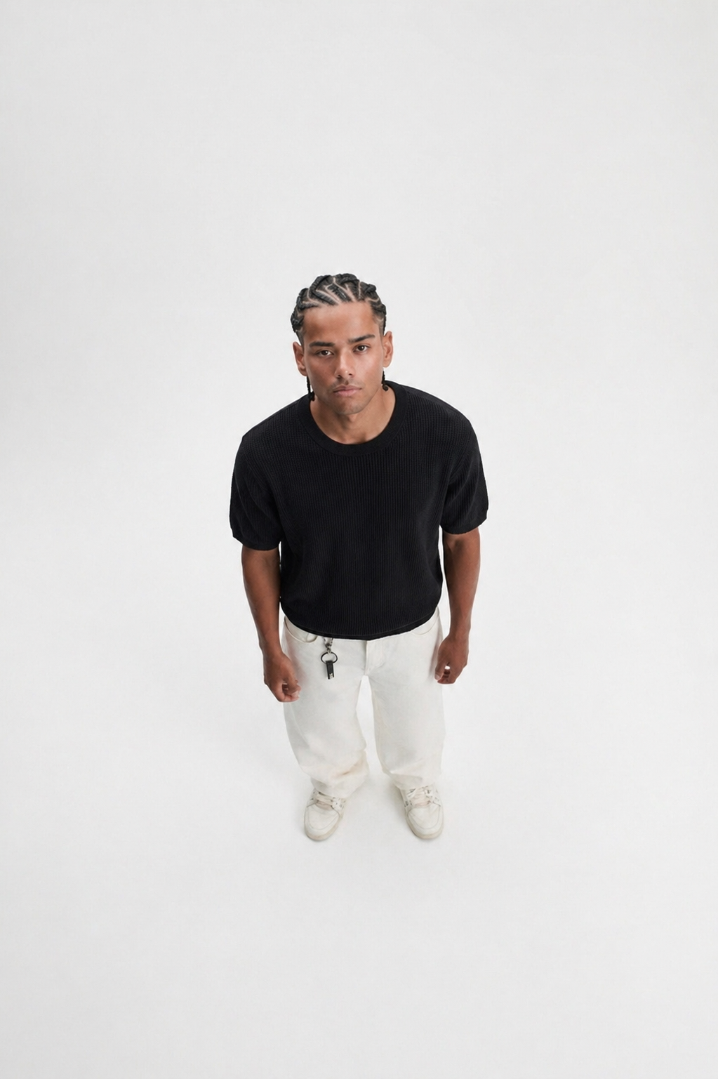 Basic Knit Tee - black