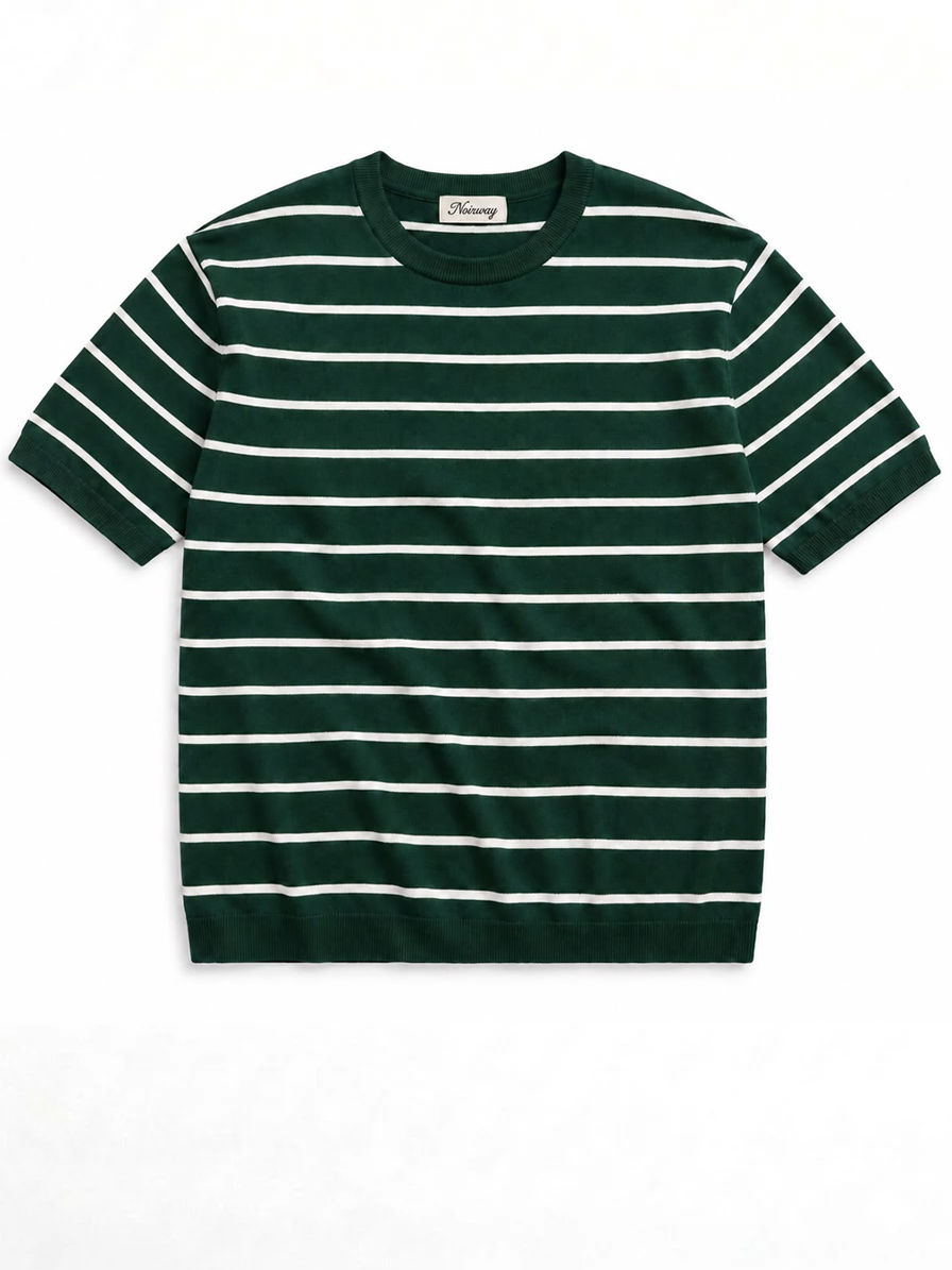 Noirway Striped Knit T-Shirt