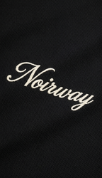 knit polo black tee