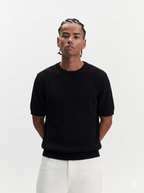 Basic Knit Tee - black
