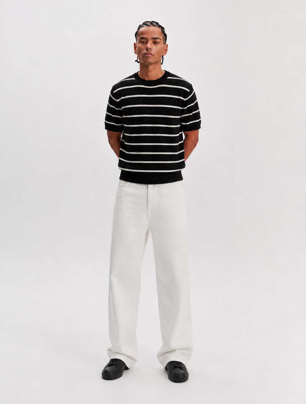 Noirway Striped Knit T-Shirt