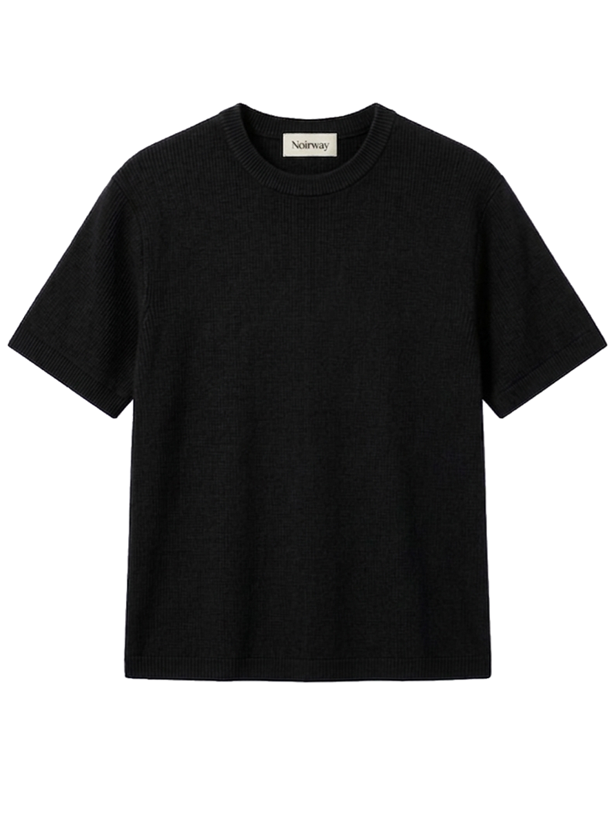 Basic Knit Tee - black