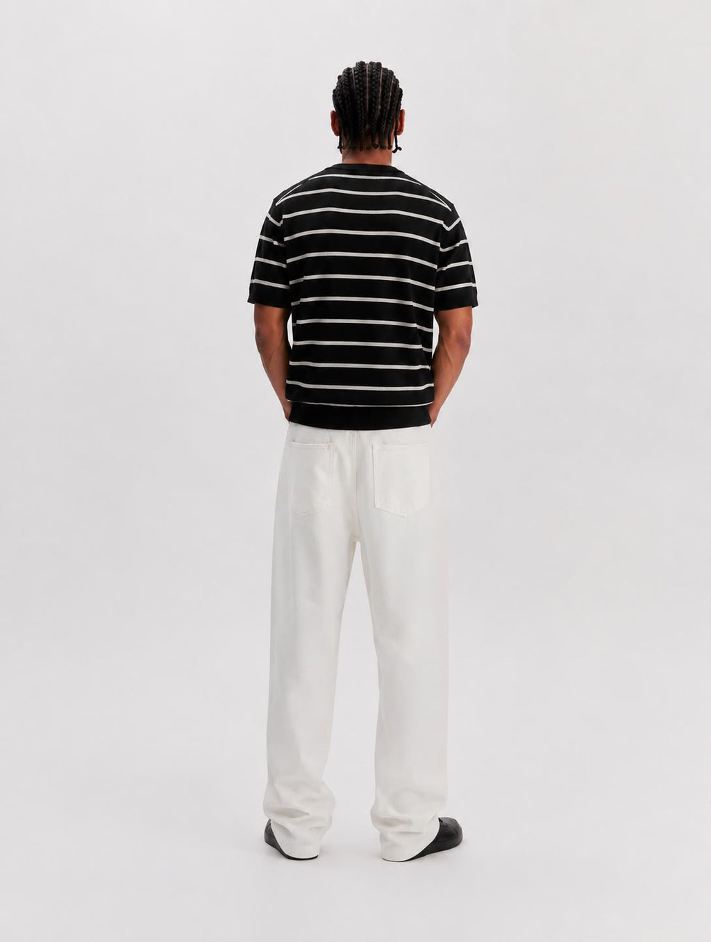 Noirway Striped Knit T-Shirt