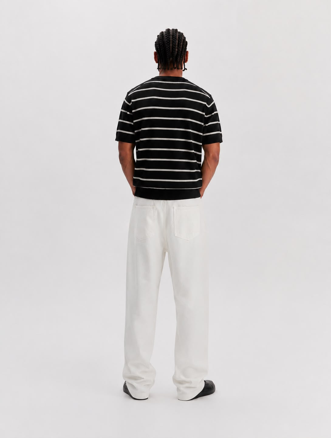 Noirway Striped Knit T-Shirt
