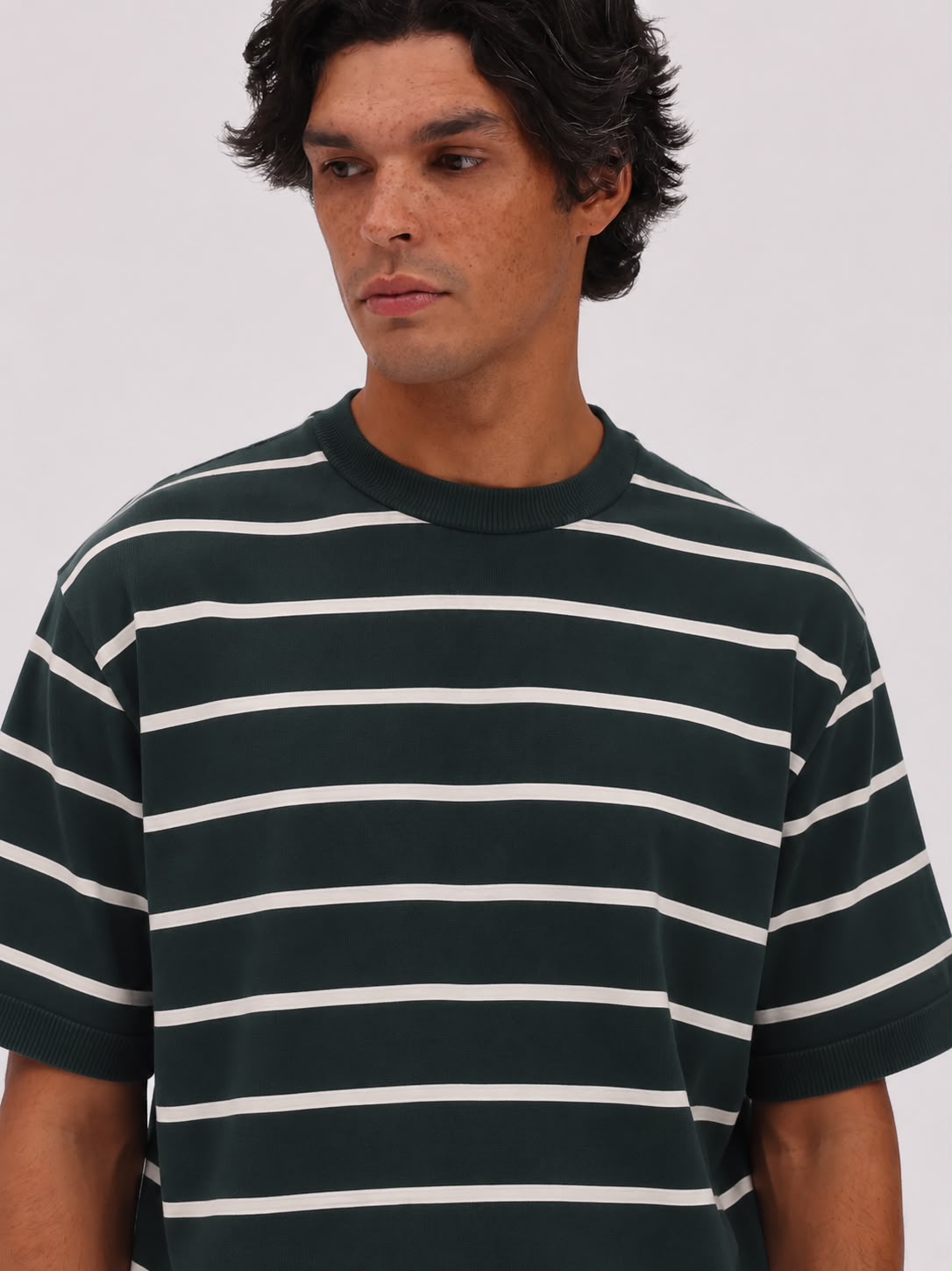 Noirway Striped Knit T-Shirt