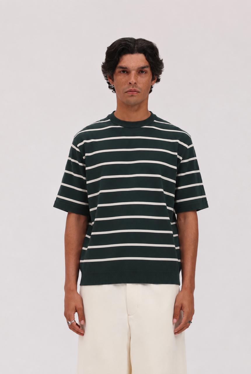 Noirway Striped Knit T-Shirt