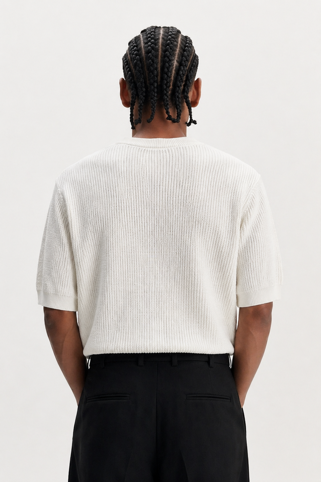 Basic Knit Tee - white