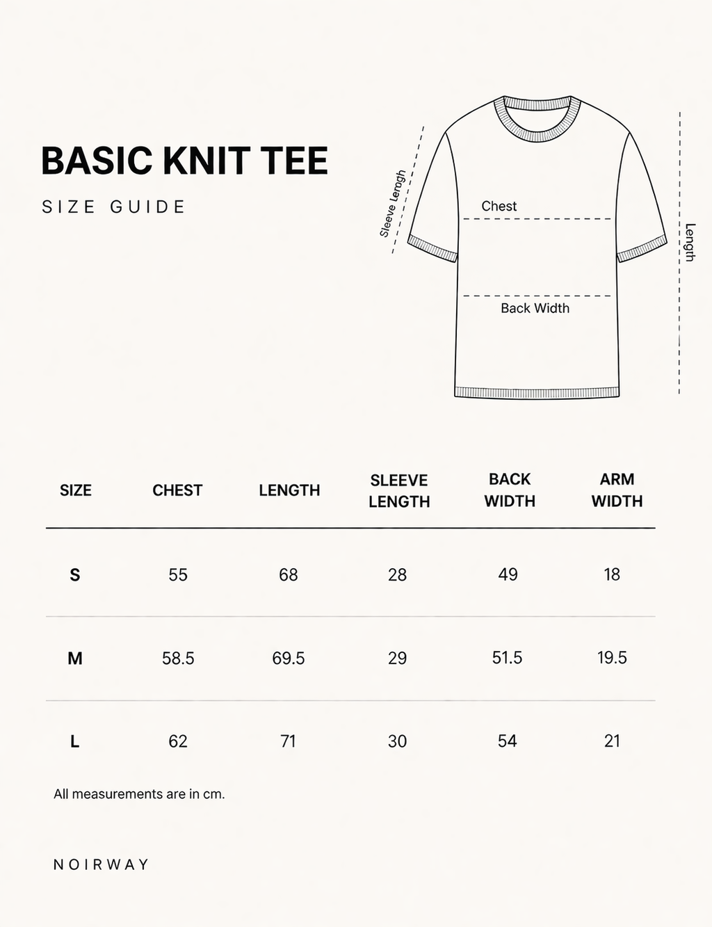 Basic Knit Tee - black