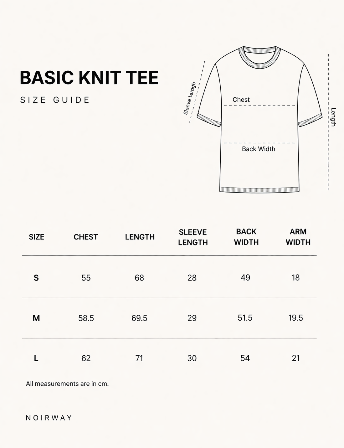 Basic Knit Tee - black