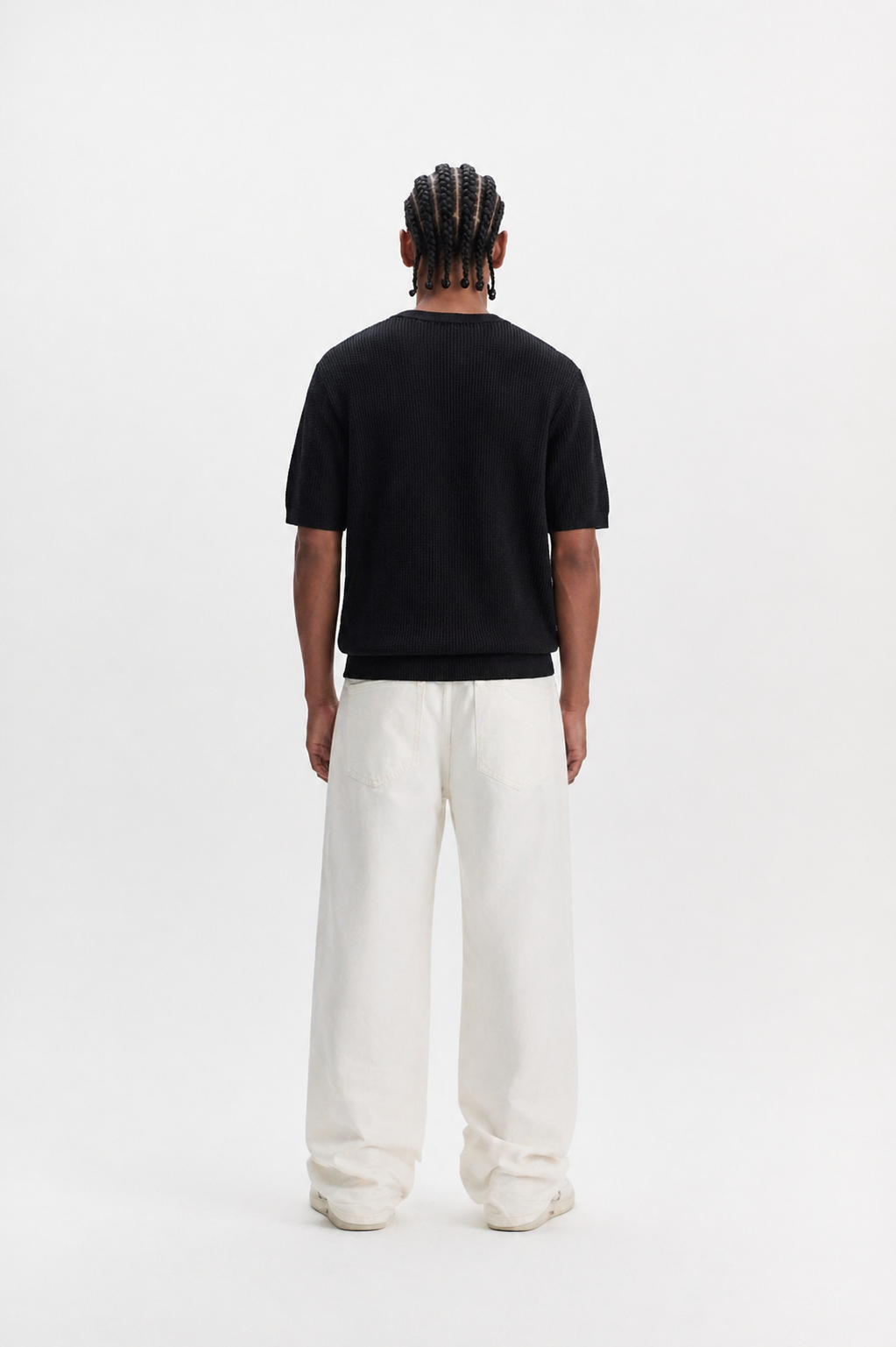 Basic Knit Tee - black