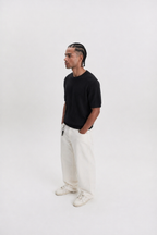 Basic Knit Tee - black